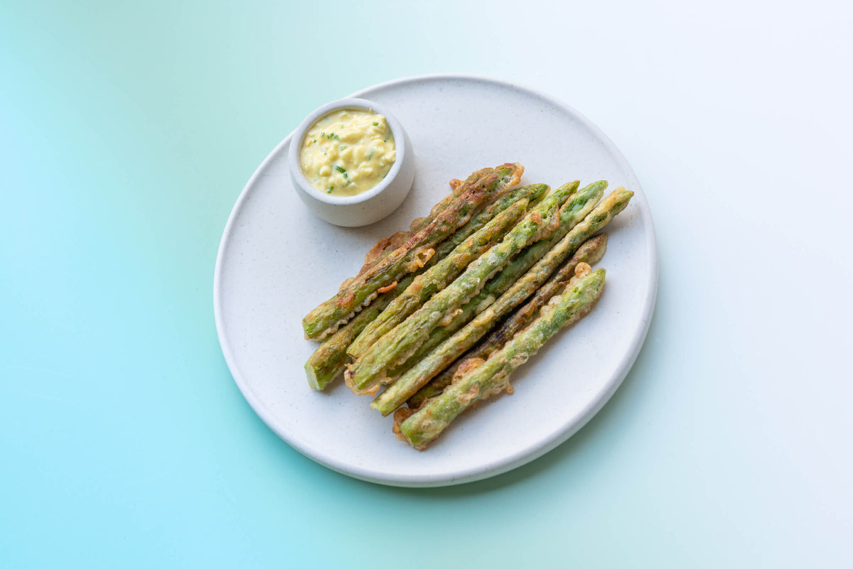 Bozner Soße zu frittiertem Spargel