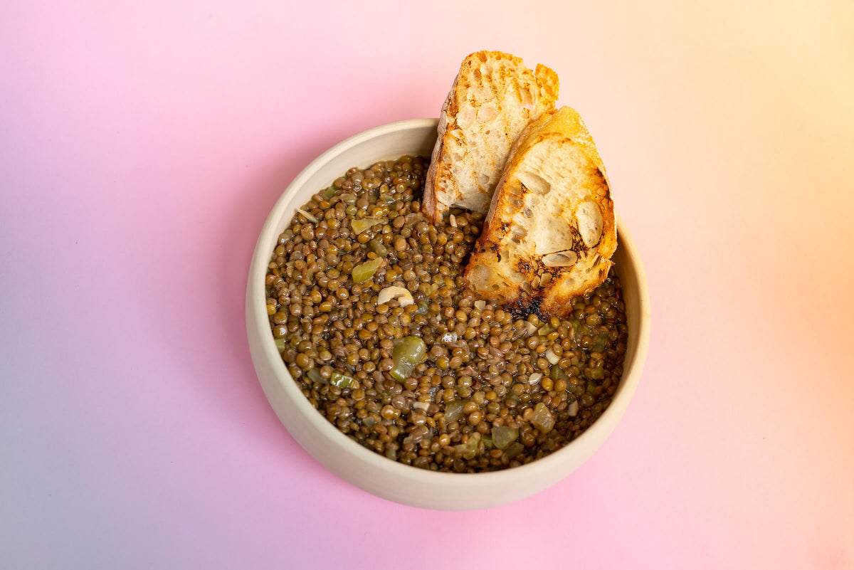 Einfache Berglinsensuppe