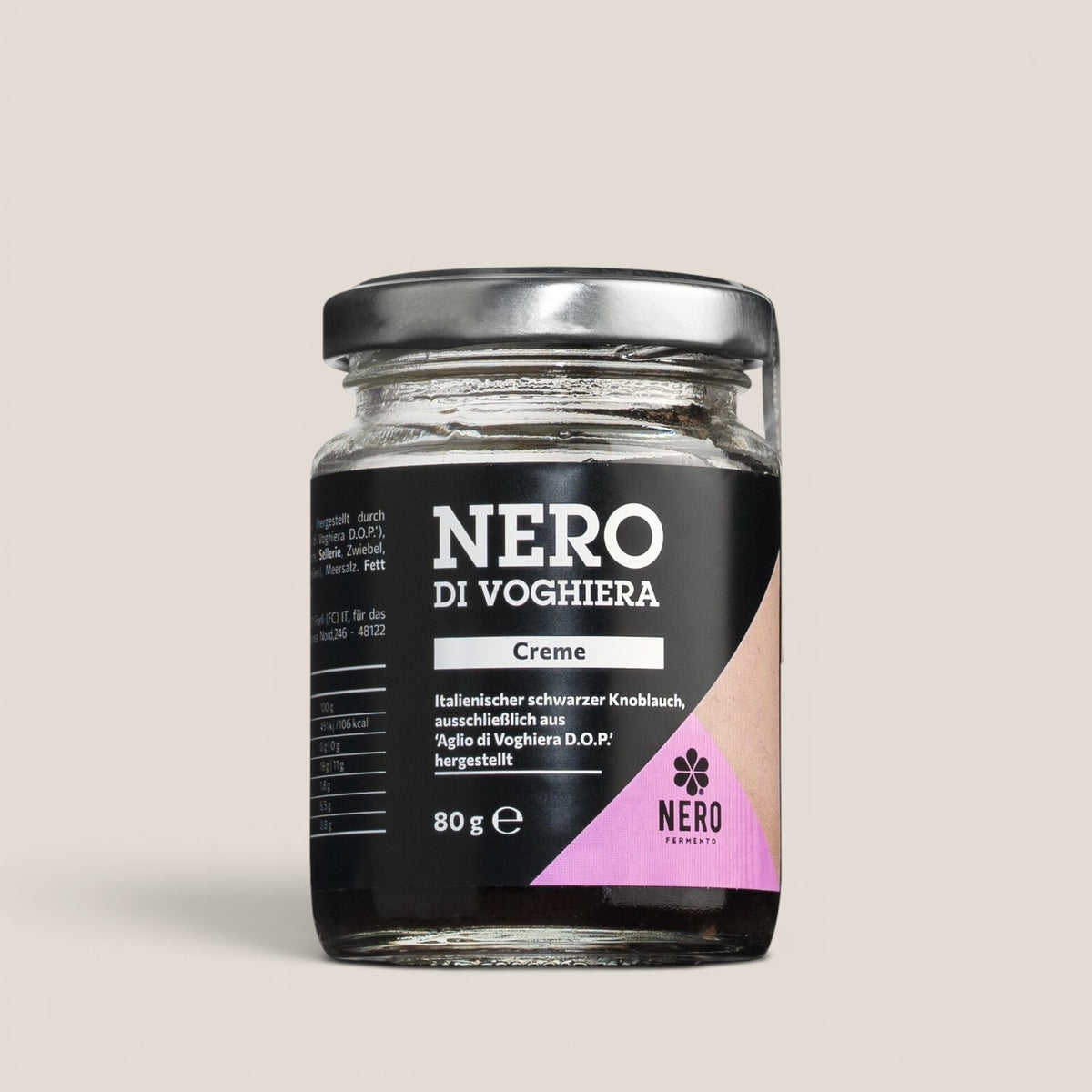 Paste aus fermentiertem Knoblauch Nero di Voghiera