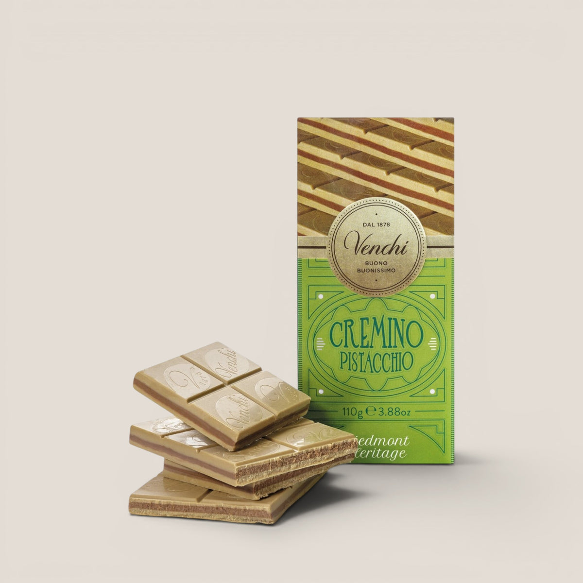 Gianduia-Pistazienschokolade, gesalzen