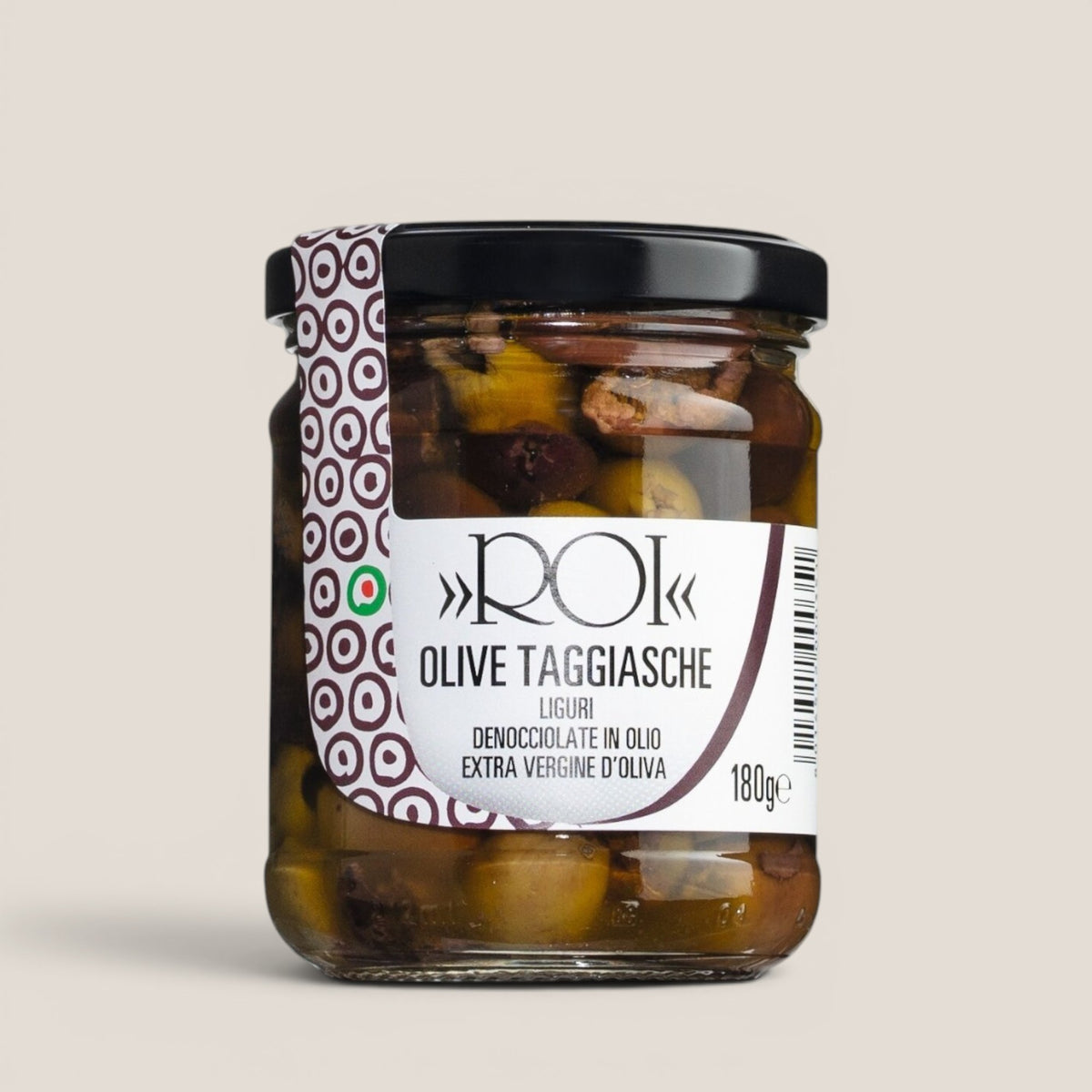 Taggiasca-Oliven in Olivenöl Extra Vergine