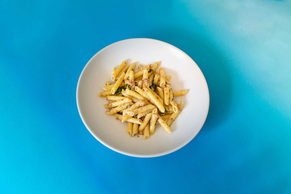 Rezept: Penne mit Sardinen, Zitrone und Knoblauch